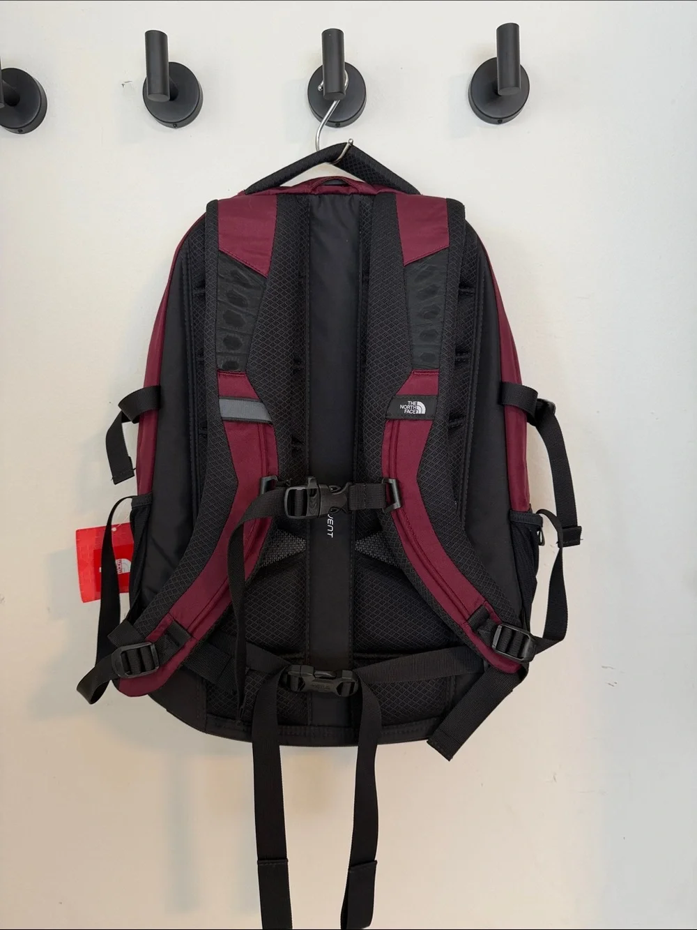 The North Face Backpack Borealis — Crimson Red & Black